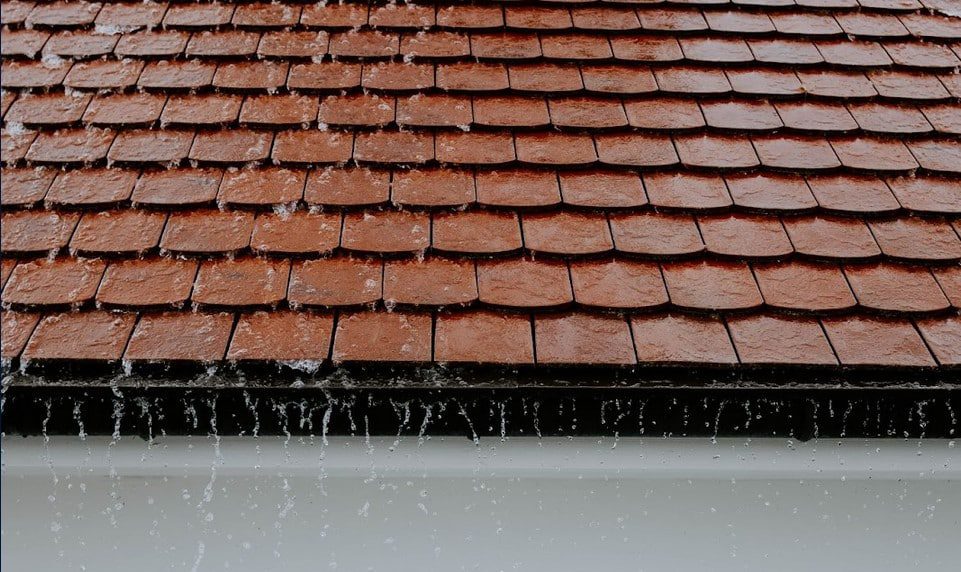 Image of wet brown tiles